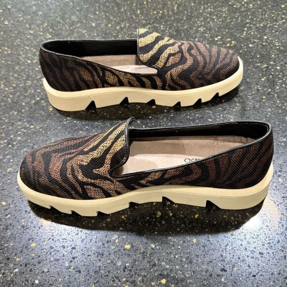 Bernardo Danica Brown Multi Zebra Platform Slip On Sneakers. Size 7. - Picture 8 of 12